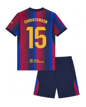Billige Fotballdrakt Barcelona Andreas Christensen #15 Replika Hjemmedraktsett Barn 2026-27 Kortermet (med bukser)